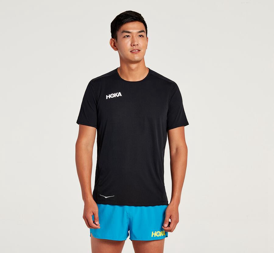 Hoka Mens Tops NZ - Hoka Performance Black (UJV364851)